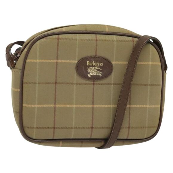 Burberry Vintage Check Beige Canvas Shoulder Bag (Pre-Owned) - Picture 1 of 16